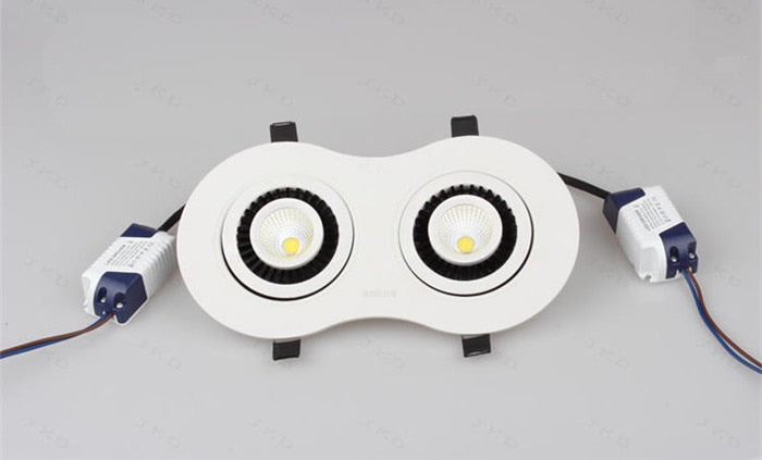 Dimmable Recessed Round LED Downlights  AC85-265V 5w 7w 12w 18w 24ｗ COB Ceiling Warm/Cold White Wash Wall Light RA90