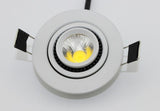 Dimmable Recessed Round LED Downlights  AC85-265V 5w 7w 12w 18w 24ｗ COB Ceiling Warm/Cold White Wash Wall Light RA90
