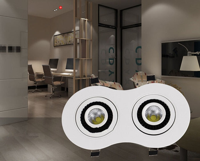 Dimmable Recessed Round LED Downlights  AC85-265V 5w 7w 12w 18w 24ｗ COB Ceiling Warm/Cold White Wash Wall Light RA90