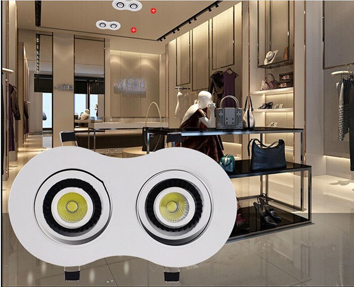 Dimmable Recessed Round LED Downlights  AC85-265V 5w 7w 12w 18w 24ｗ COB Ceiling Warm/Cold White Wash Wall Light RA90