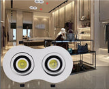 Dimmable Recessed Round LED Downlights  AC85-265V 5w 7w 12w 18w 24ｗ COB Ceiling Warm/Cold White Wash Wall Light RA90