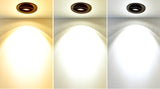 Dimmable Recessed Round LED Downlights  AC85-265V 5w 7w 12w 18w 24ｗ COB Ceiling Warm/Cold White Wash Wall Light RA90