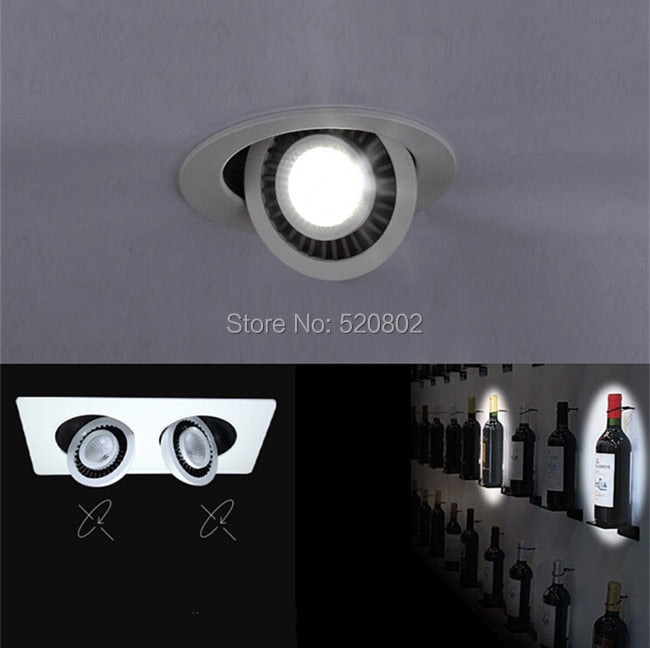 Dimmable Recessed Round LED Downlights  AC85-265V 5w 7w 12w 18w 24ｗ COB Ceiling Warm/Cold White Wash Wall Light RA90