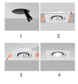 Dimmable Recessed Round LED Downlights  AC85-265V 5w 7w 12w 18w 24ｗ COB Ceiling Warm/Cold White Wash Wall Light RA90