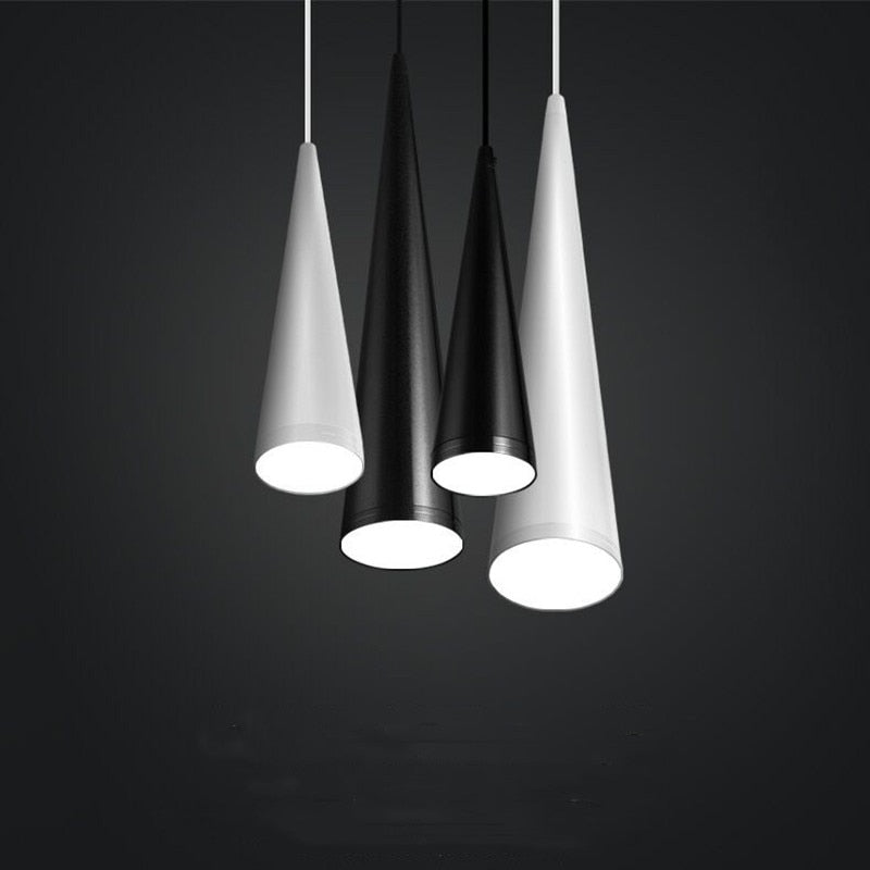 Cone LED Ceiling Spotlights Dimmable Hanging Light 5-12W Kitchen Bar Table Lamps Dining Chandeliers Surface Mounted Downlights