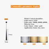 Cone LED Ceiling Spotlights Dimmable Hanging Light 5-12W Kitchen Bar Table Lamps Dining Chandeliers Surface Mounted Downlights