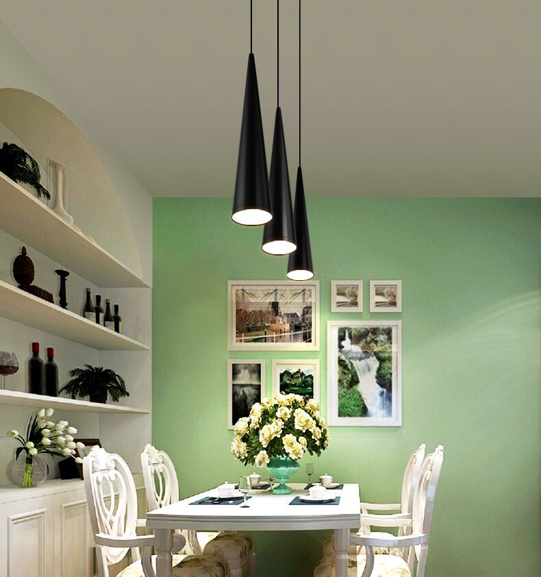 Cone LED Ceiling Spotlights Dimmable Hanging Light 5-12W Kitchen Bar Table Lamps Dining Chandeliers Surface Mounted Downlights