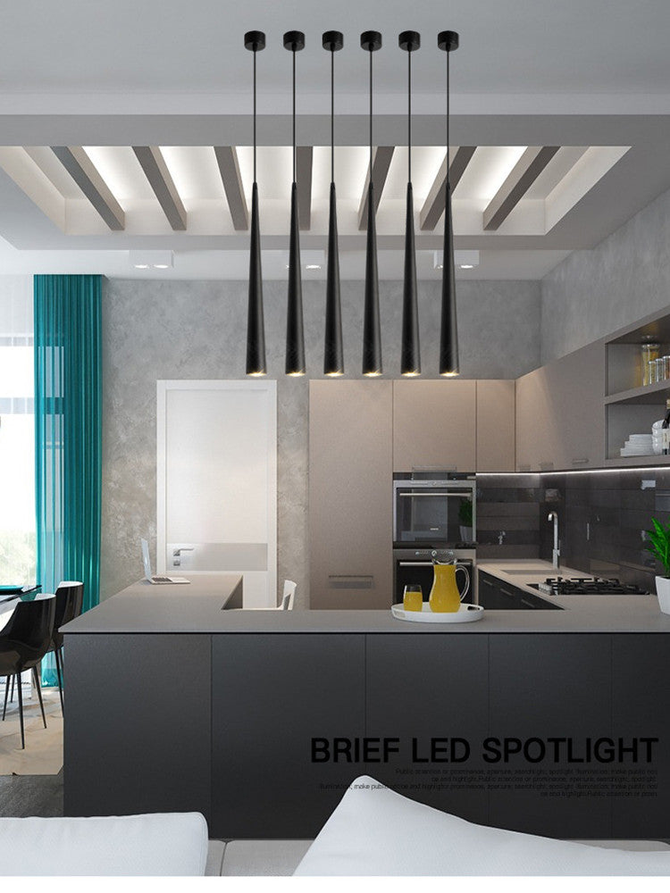 Cone LED Ceiling Spotlights Dimmable Hanging Light 5-12W Kitchen Bar Table Lamps Dining Chandeliers Surface Mounted Downlights