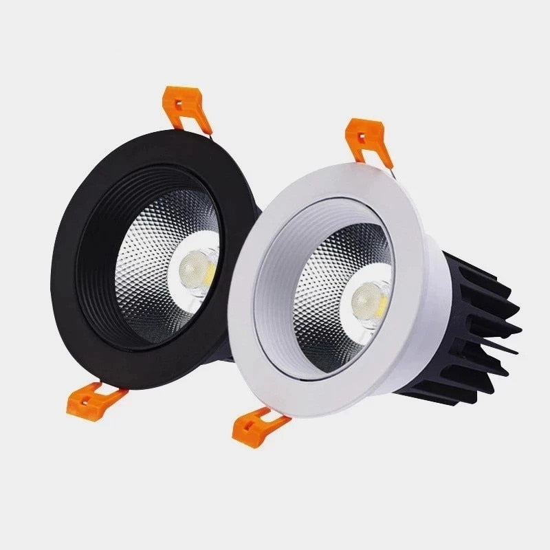 Dimmable Recessed Sconces Round Anti Glare COB LED Downlights 7W 9W 12W LED Ceiling Lights Background Indoor Lighting Lamps
