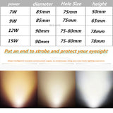 Dimmable Recessed Sconces Round Anti Glare COB LED Downlights 7W 9W 12W LED Ceiling Lights Background Indoor Lighting Lamps