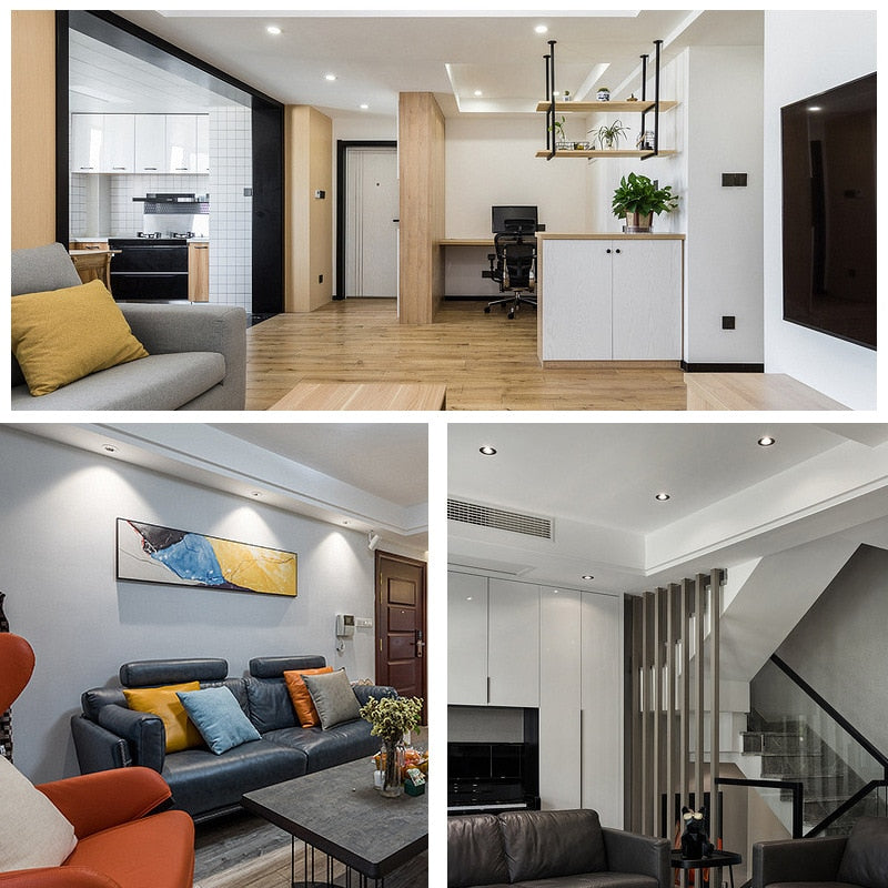 Dimmable Recessed Sconces Round Anti Glare COB LED Downlights 7W 9W 12W LED Ceiling Lights Background Indoor Lighting Lamps