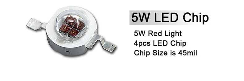 LED Downlight 50Pcs 1W 3W High Power LED Chip Light Beads Cold Warm White Red Green Blue Yellow For SpotLight Downlight Lamp Bulb