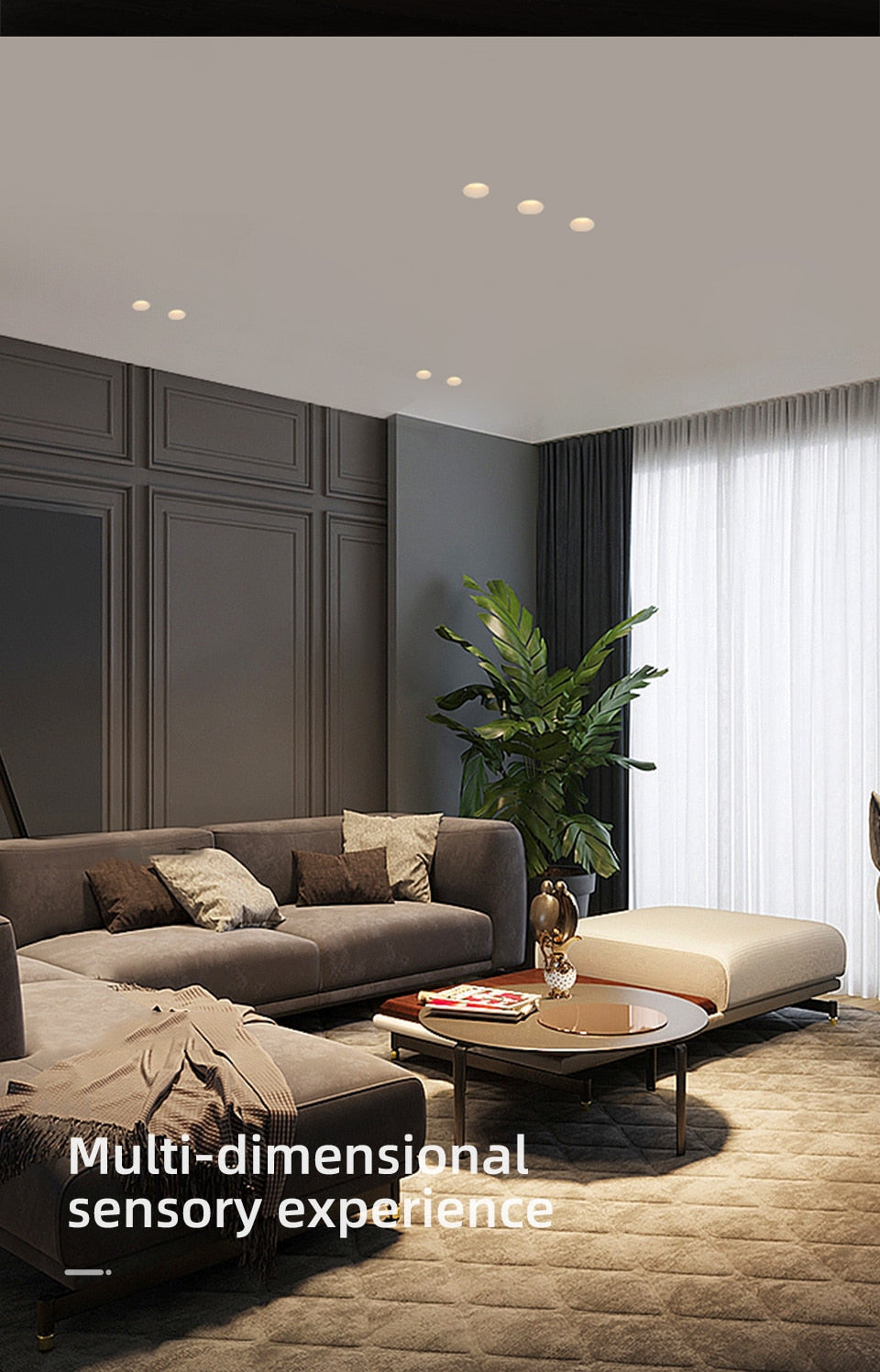 Aisilan Modern LED recessed downlight frameless built-in spot lamp Minimalist Convenient installation for living room bedroom