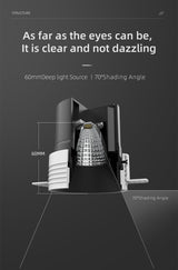 Aisilan Modern LED recessed downlight frameless built-in spot lamp Minimalist Convenient installation for living room bedroom