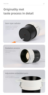 Aisilan Modern LED recessed downlight frameless built-in spot lamp Minimalist Convenient installation for living room bedroom