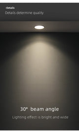 Aislian led Recessed downlight IP65 waterproof ultra-thin large beam angle spot light embedded bathroom shower room toilet