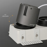 Aisilan LED embedded borderless spotlight three-head four-head no main light grille ceiling downlight for living room bedroom