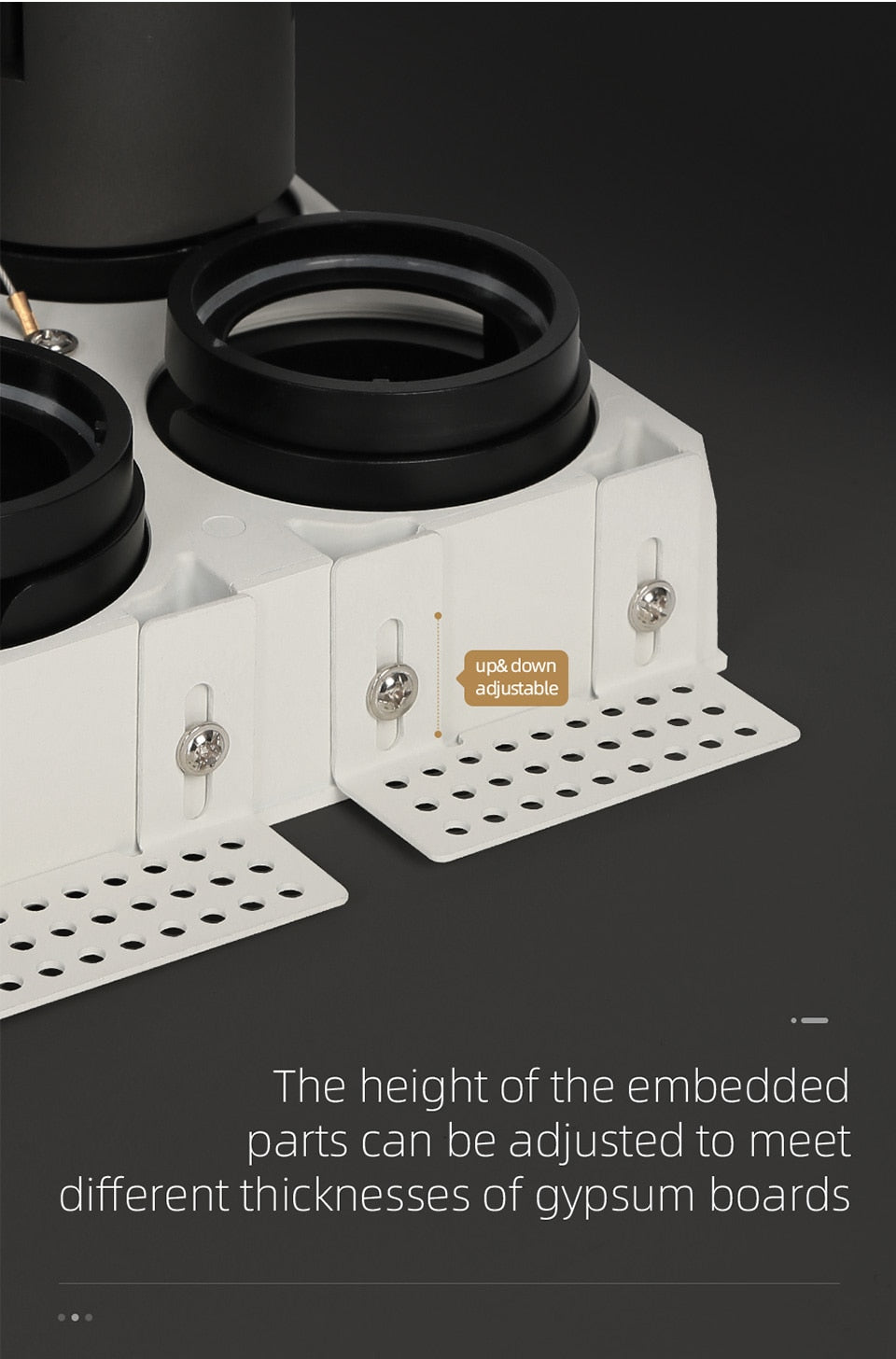 Aisilan LED embedded borderless spotlight three-head four-head no main light grille ceiling downlight for living room bedroom