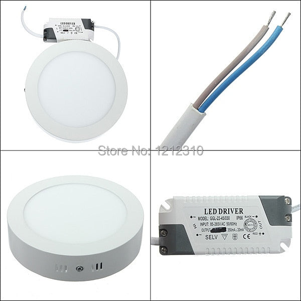 Dimmable Led Panel Light 9W 15W 25W 10pcs surface mounted light 8inch high lumens downlight round