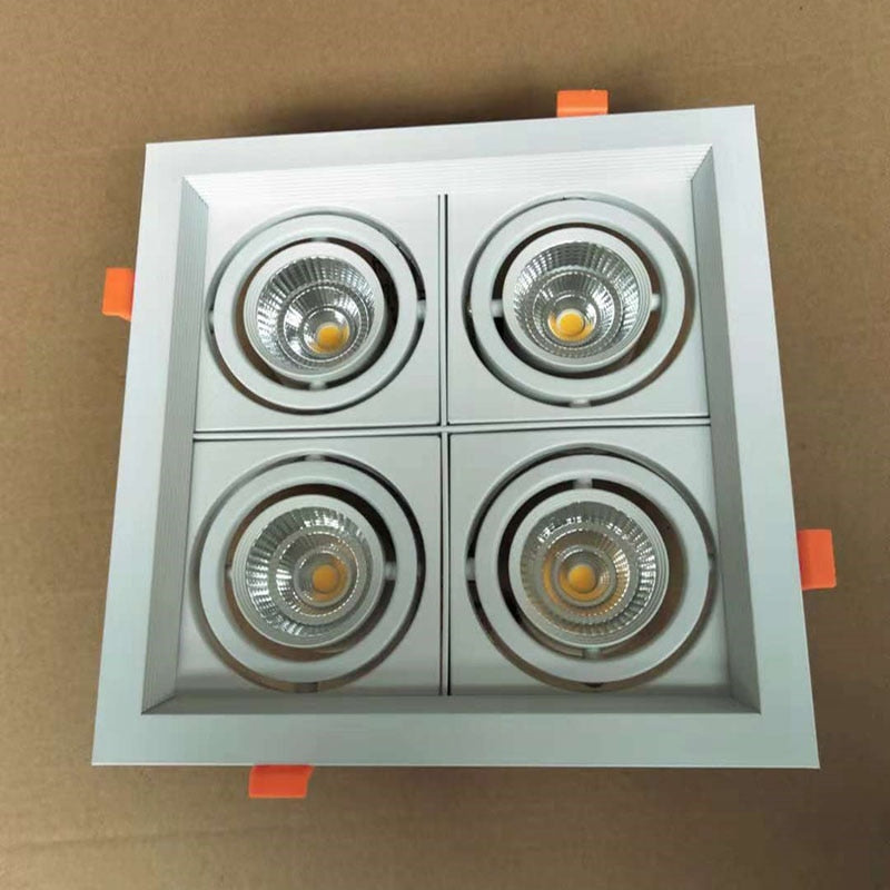 QIUBOSS Recessed LED Downlights Dimmable for Indoor Lighting 220V Led Spotlight 20W 28W 40W COB Ceiling Lamp 4pcs Light Sources