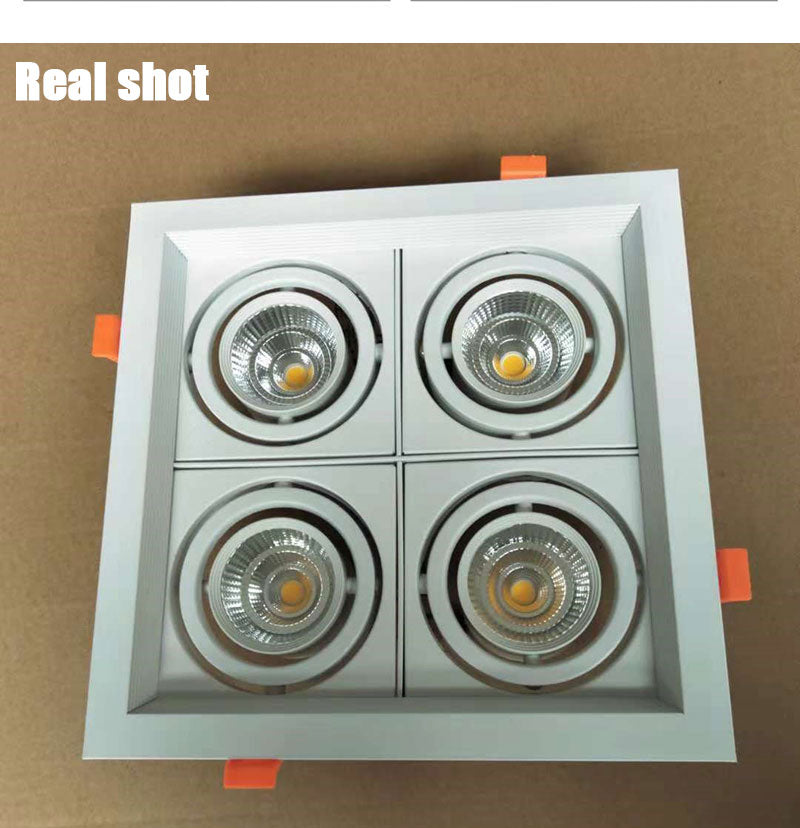 QIUBOSS Recessed LED Downlights Dimmable for Indoor Lighting 220V Led Spotlight 20W 28W 40W COB Ceiling Lamp 4pcs Light Sources