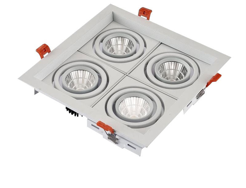 QIUBOSS Recessed LED Downlights Dimmable for Indoor Lighting 220V Led Spotlight 20W 28W 40W COB Ceiling Lamp 4pcs Light Sources