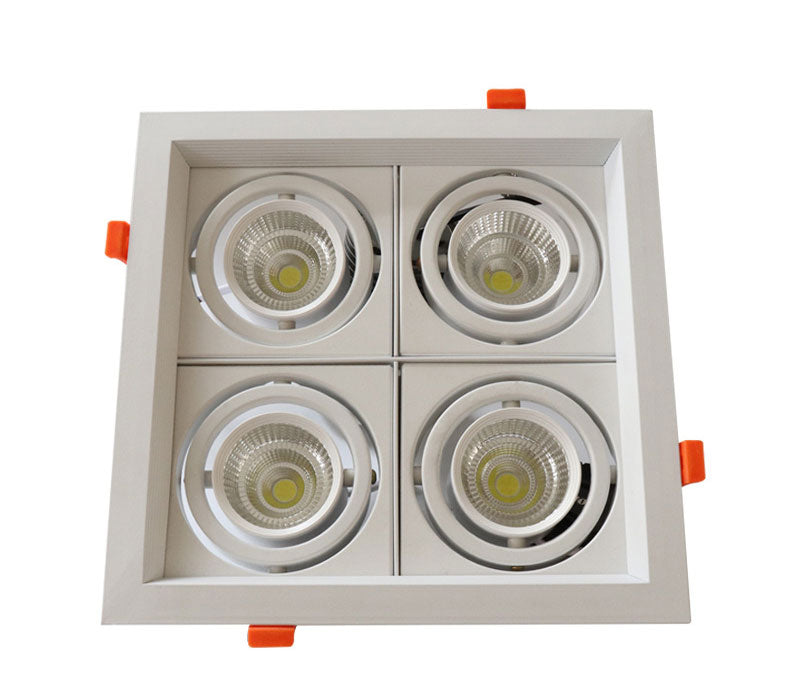 QIUBOSS Recessed LED Downlights Dimmable for Indoor Lighting 220V Led Spotlight 20W 28W 40W COB Ceiling Lamp 4pcs Light Sources