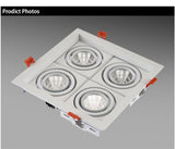 QIUBOSS Recessed LED Downlights Dimmable for Indoor Lighting 220V Led Spotlight 20W 28W 40W COB Ceiling Lamp 4pcs Light Sources