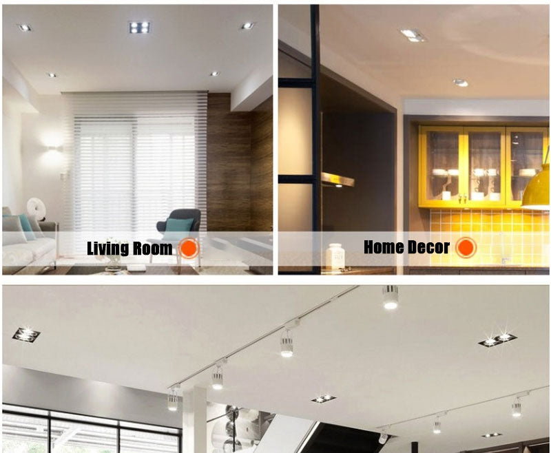 QIUBOSS Recessed LED Downlights Dimmable for Indoor Lighting 220V Led Spotlight 20W 28W 40W COB Ceiling Lamp 4pcs Light Sources