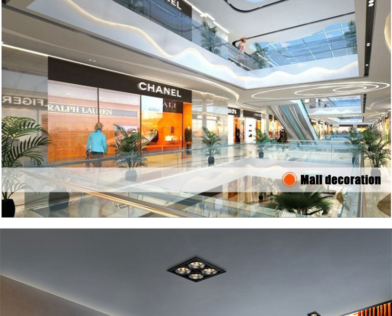 QIUBOSS Recessed LED Downlights Dimmable for Indoor Lighting 220V Led Spotlight 20W 28W 40W COB Ceiling Lamp 4pcs Light Sources