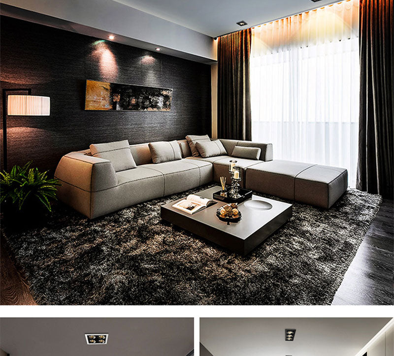 QIUBOSS Recessed LED Downlights Dimmable for Indoor Lighting 220V Led Spotlight 20W 28W 40W COB Ceiling Lamp 4pcs Light Sources