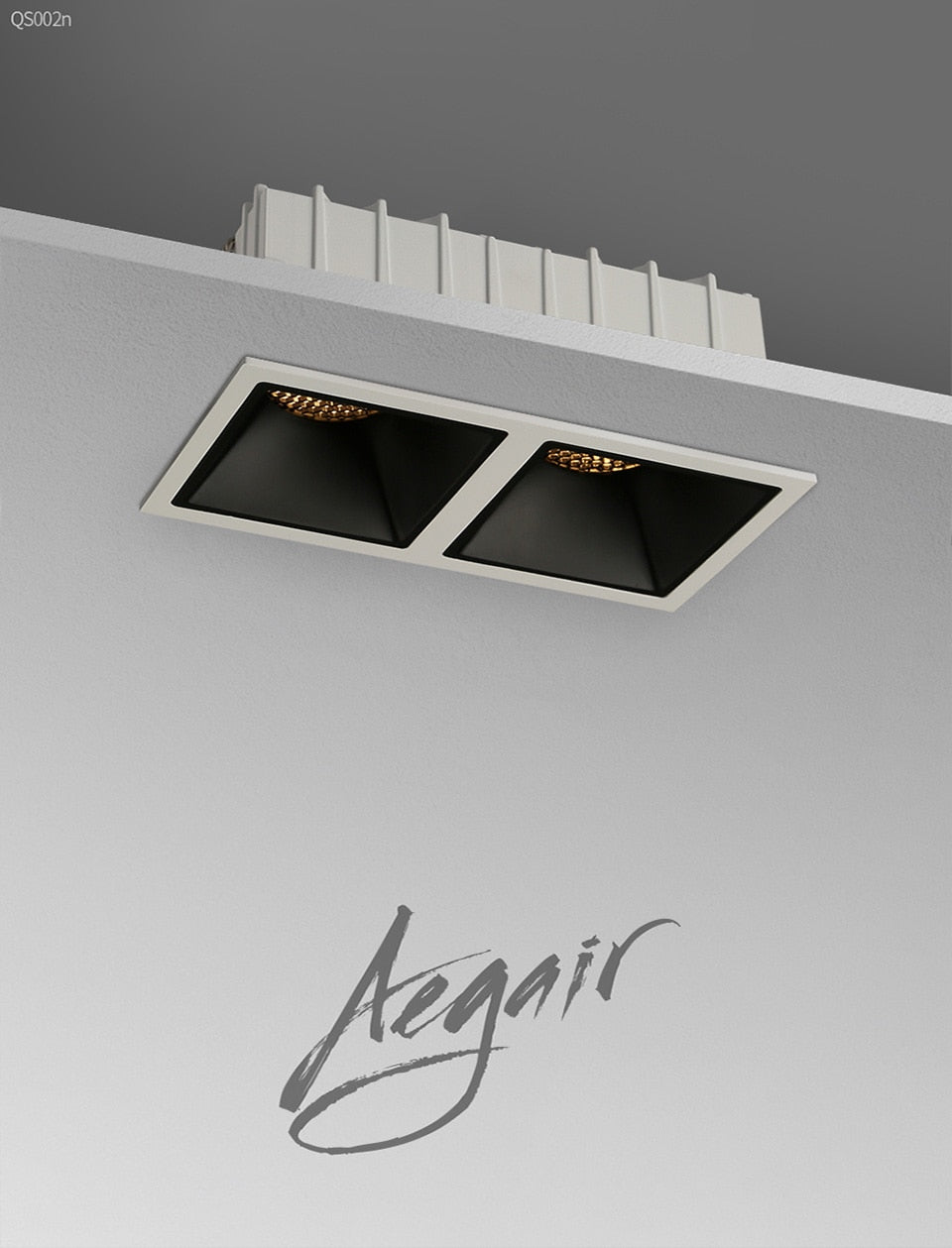 Aisilan LED Embedded Ceiling Spotlight Square Downlight Grille Honeycomb Anti-glare Recessed Light For Indoor Living Room Aisle