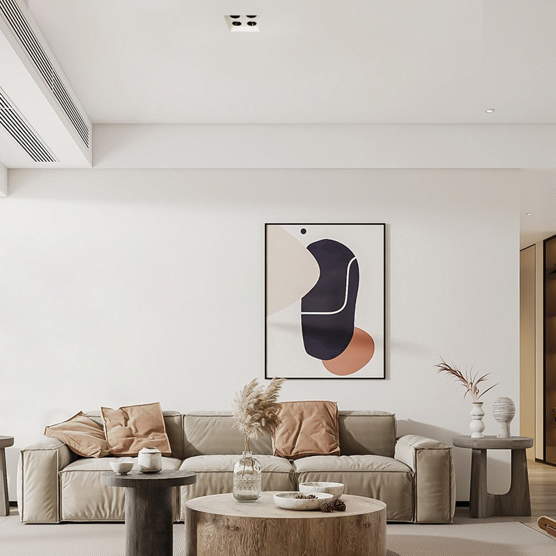 Aisilan LED Recessed Square Four-head Ceiling Plaster Spotlight Embedded Gypsum Downlight 28W Home For Indoor Living room Bedroom