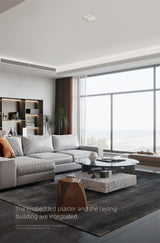 Aisilan LED Recessed Square Four-head Ceiling Plaster Spotlight Embedded Gypsum Downlight 28W Home For Indoor Living room Bedroom