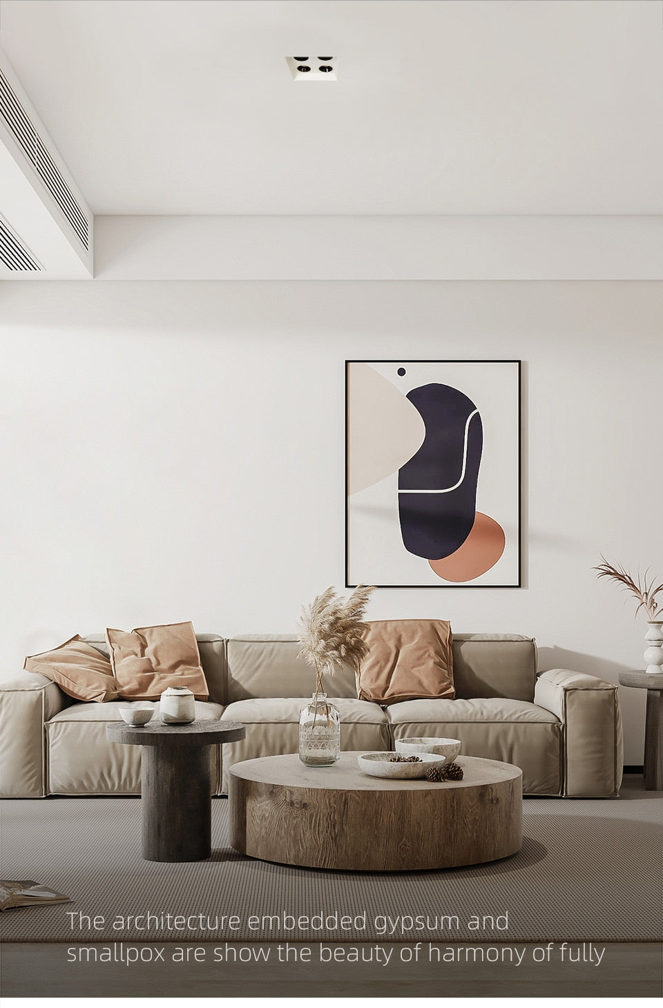 Aisilan LED Recessed Square Four-head Ceiling Plaster Spotlight Embedded Gypsum Downlight 28W Home For Indoor Living room Bedroom