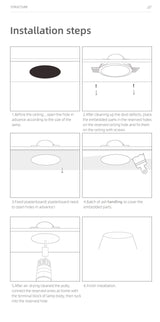 Aisilan LED Recessed Square Four-head Ceiling Plaster Spotlight Embedded Gypsum Downlight 28W Home For Indoor Living room Bedroom