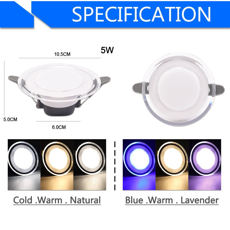 led Downlight 3w 5w 10Pcs spot led light 3000k 4500K 6000K AC 220V-240V Downlight Kitchen living room Indoor recessed lighting