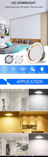 led Downlight 3w 5w 10Pcs spot led light 3000k 4500K 6000K AC 220V-240V Downlight Kitchen living room Indoor recessed lighting