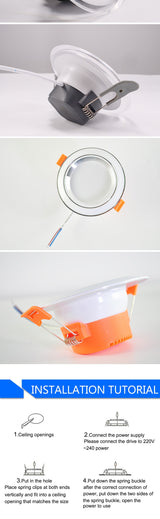 led Downlight 3w 5w 10Pcs spot led light 3000k 4500K 6000K AC 220V-240V Downlight Kitchen living room Indoor recessed lighting