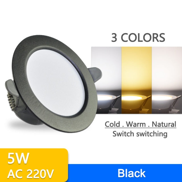 led Downlight 3w 5w 10Pcs spot led light 3000k 4500K 6000K AC 220V-240V Downlight Kitchen living room Indoor recessed lighting