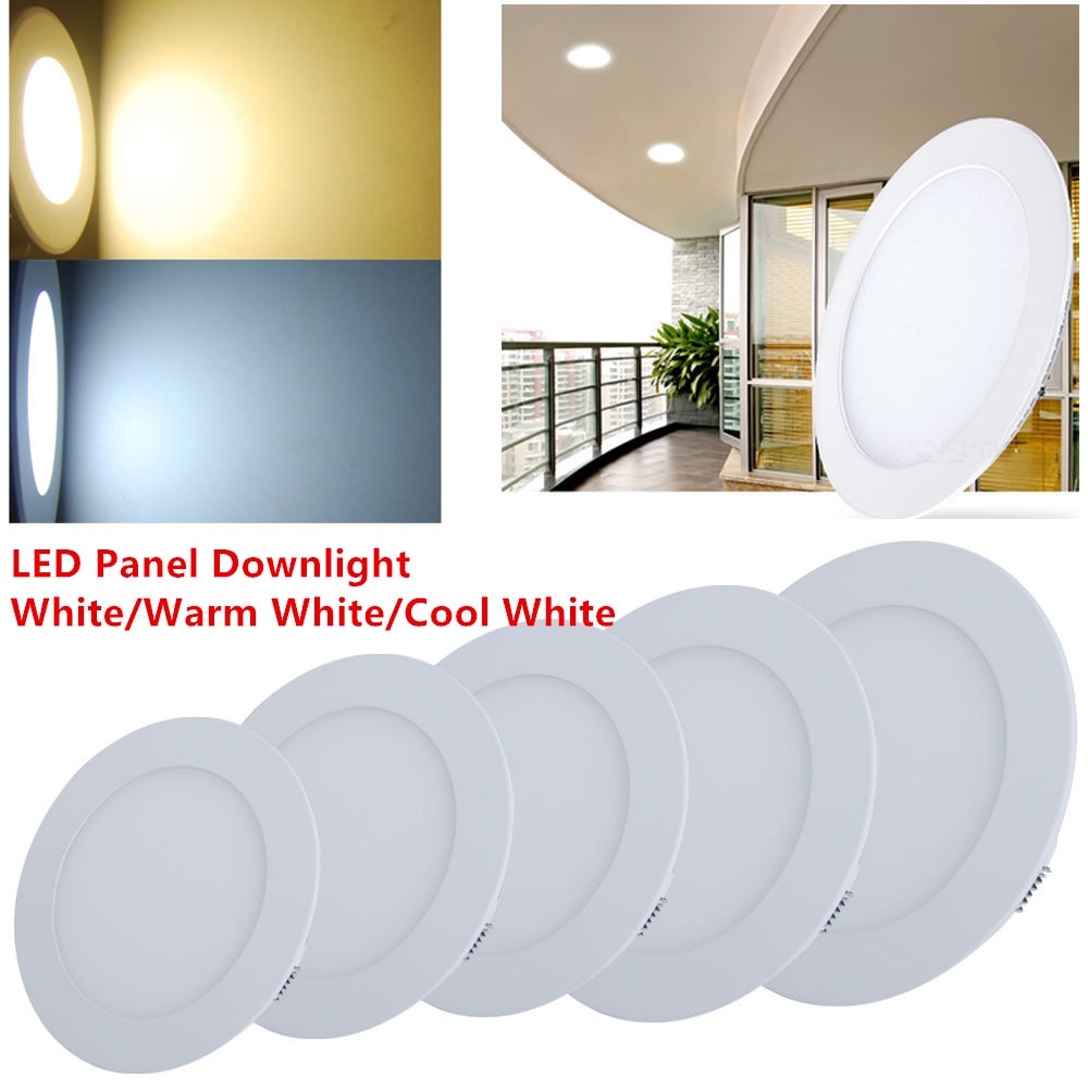 Ultra thin LED Panel Light SMD2835 3W 4W 6W 9W 12W 15W 18W 10X AC 85-265V Round Lighting LED Downlight