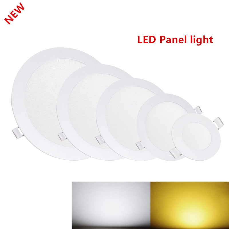 Ultra thin LED Panel Light SMD2835 3W 4W 6W 9W 12W 15W 18W 10X AC 85-265V Round Lighting LED Downlight