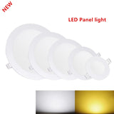 Ultra thin LED Panel Light SMD2835 3W 4W 6W 9W 12W 15W 18W 10X AC 85-265V Round Lighting LED Downlight