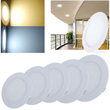 Ultra thin LED Panel Light SMD2835 3W 4W 6W 9W 12W 15W 18W 10X AC 85-265V Round Lighting LED Downlight