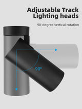 LED Ceiling Spotlight 220V Surface Mounted Lengthen Track Light Downlight Aluminum Fixture Foldable for Lamp Living Room Kitchen