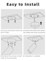 LED Ceiling Spotlight 220V Surface Mounted Lengthen Track Light Downlight Aluminum Fixture Foldable for Lamp Living Room Kitchen