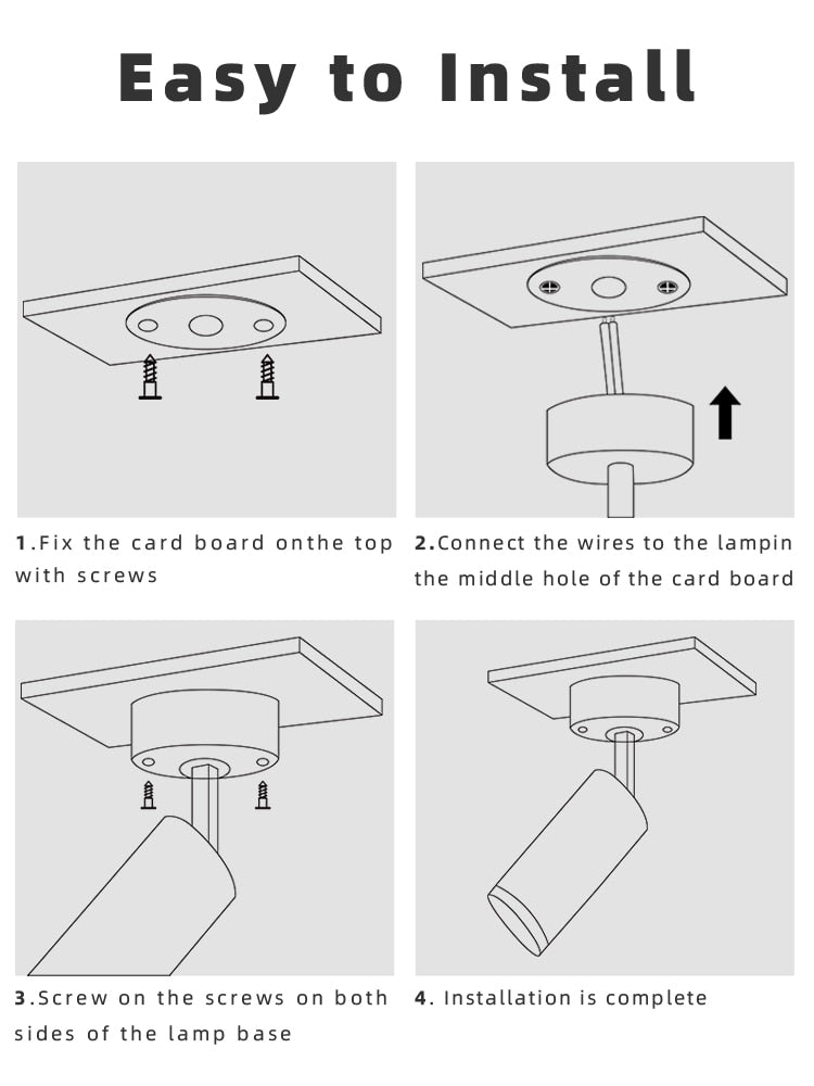 LED Ceiling Spotlight 220V Surface Mounted Lengthen Track Light Downlight Aluminum Fixture Foldable for Lamp Living Room Kitchen