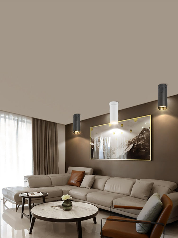 LED Ceiling Spotlight 220V Surface Mounted Lengthen Track Light Downlight Aluminum Fixture Foldable for Lamp Living Room Kitchen