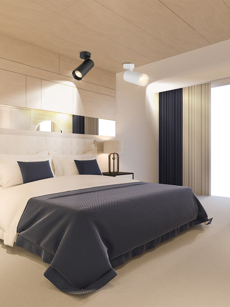 LED Ceiling Spotlight 220V Surface Mounted Lengthen Track Light Downlight Aluminum Fixture Foldable for Lamp Living Room Kitchen