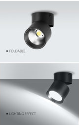 LED Ceiling Spotlight 220V Surface Mounted Lengthen Track Light Downlight Aluminum Fixture Foldable for Lamp Living Room Kitchen